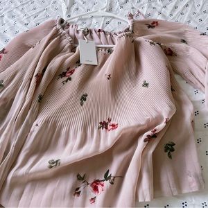 aritzia wilfred floral blouse pink new with tag xs